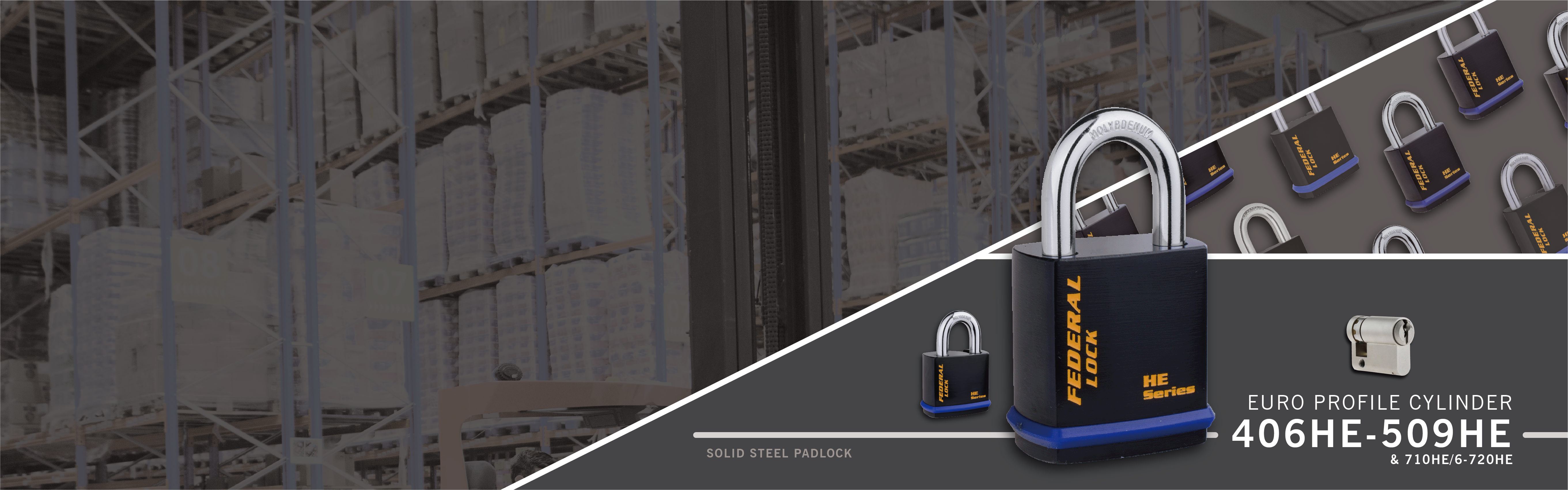 E-coated Hardened Steel Body With Blue Bumper & Molybdenum Shackle Series