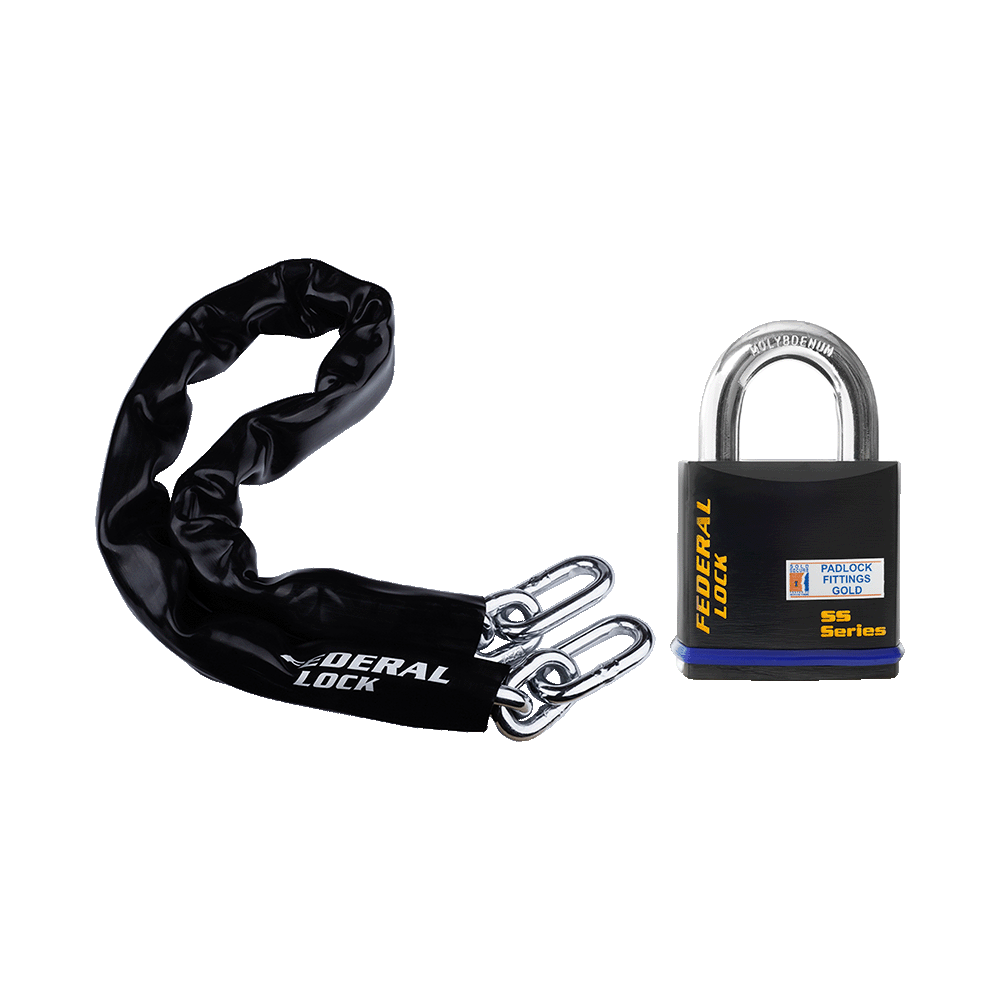 Extra High Security Padlock with Chain