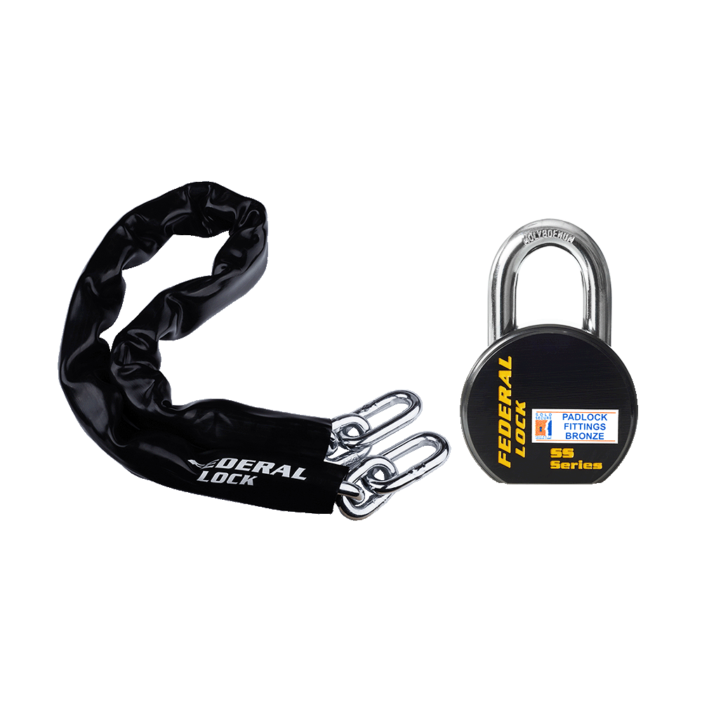 Extra High Security Padlock with Chain
