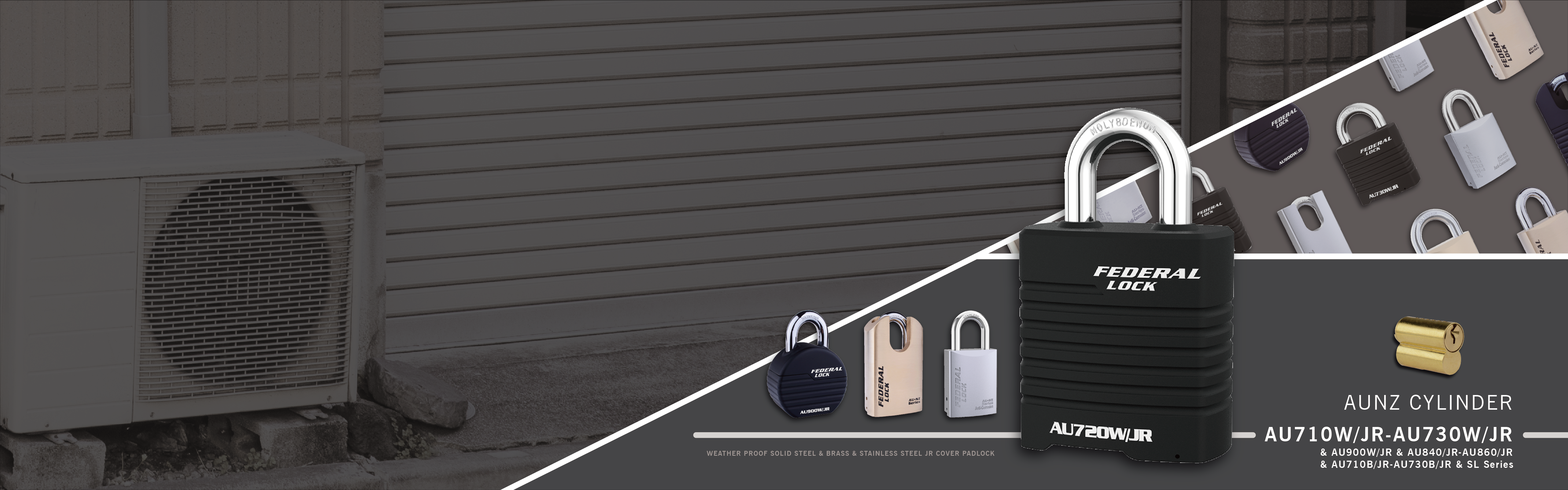 Weatherproof Steel & Brass & Stainless Steel JR Cover Padlocks Series