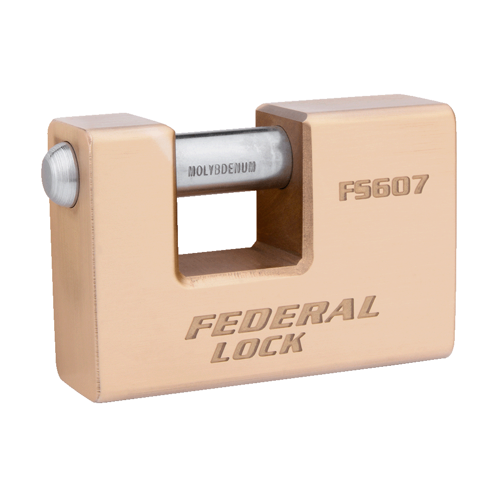 Rectangular Brass Body & Hardened Steel Shackle