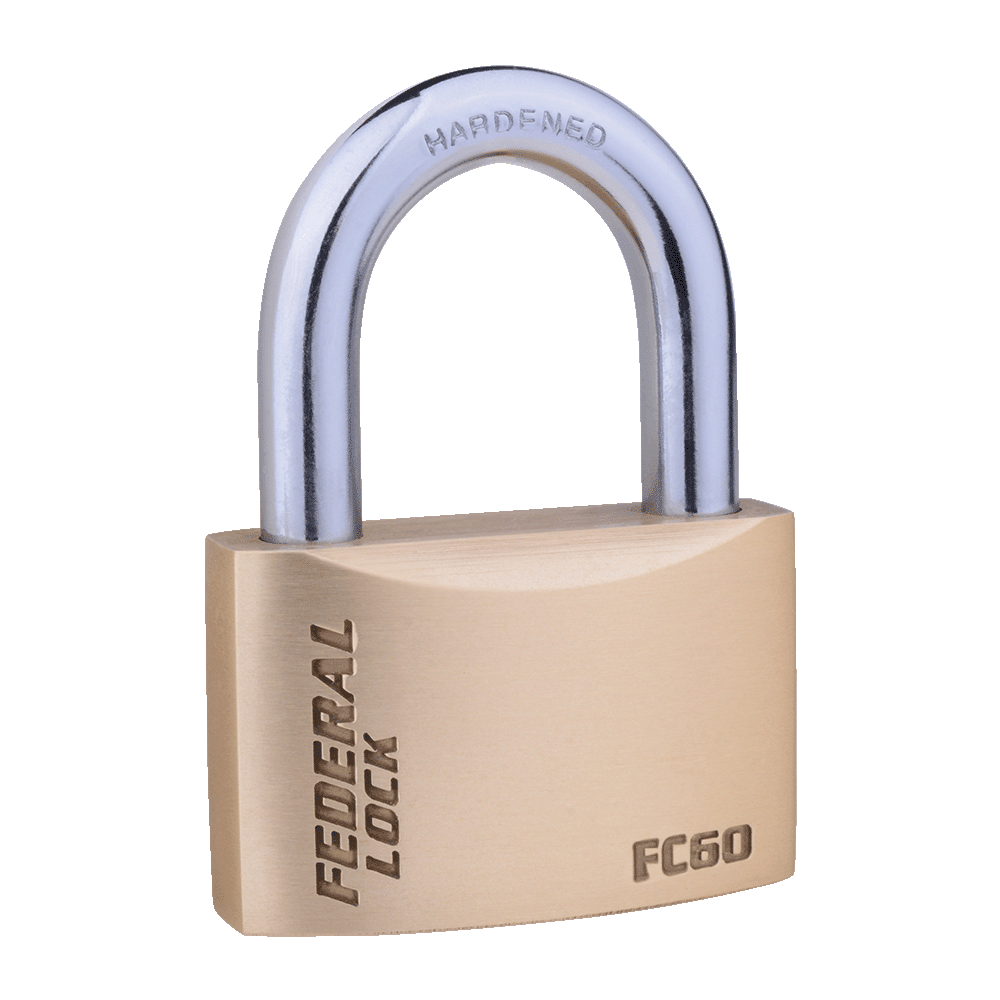 Federal Lock High Security Cross Key Solid Brass Padlock 60MM FC60R