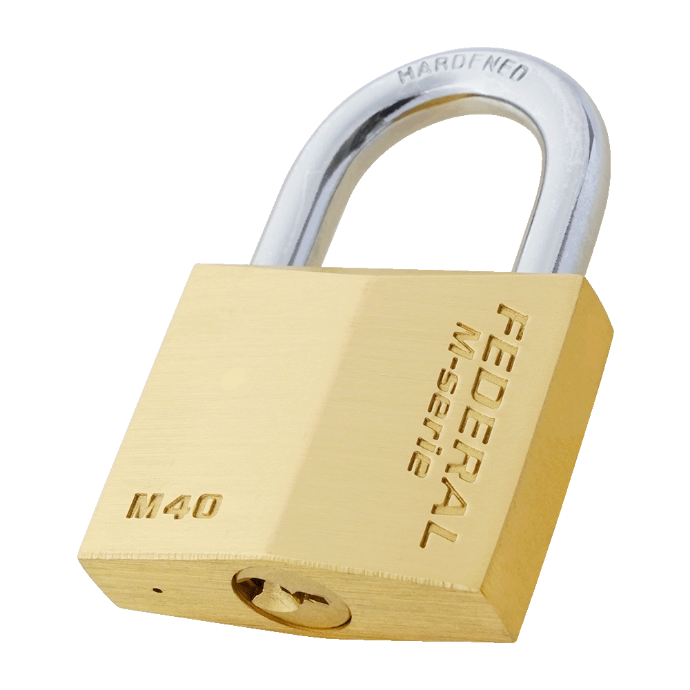 Federal Lock Brass Padlock 40MM M40 Series Federal Lock Brass Padlock 40MM M40 Series